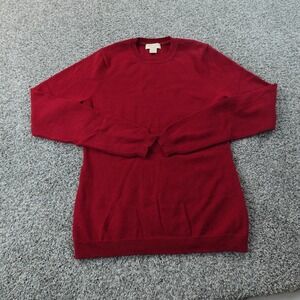 Simply Cashmere Sweater Womens M Red Pullover Crewneck Knit Soft Cozy Warm Top